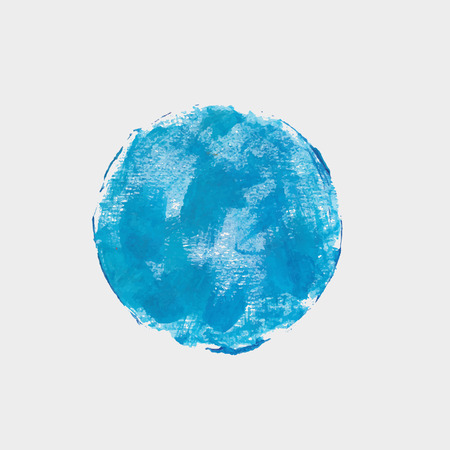 Round blue spot of paint. Vector acrylic texture.のイラスト素材