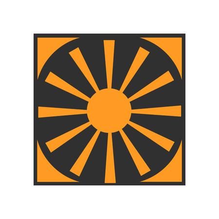 The symbol of the sun. Vector illustration, icon.のイラスト素材