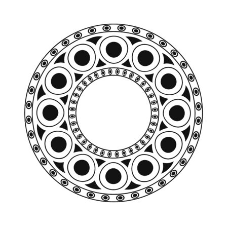 Ornamental circle pattern. Mandala. Vectorのイラスト素材