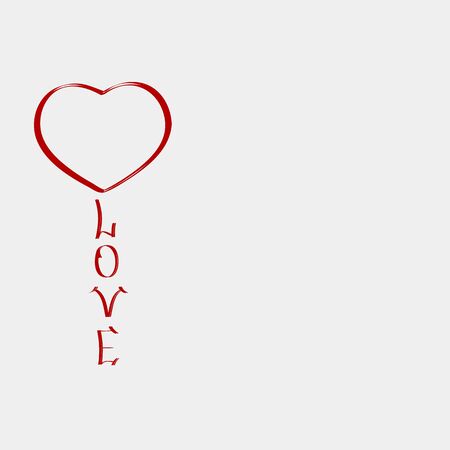 Heart Icon . Love symbol. Valentine Day sign, emblem isolated on white background .のイラスト素材