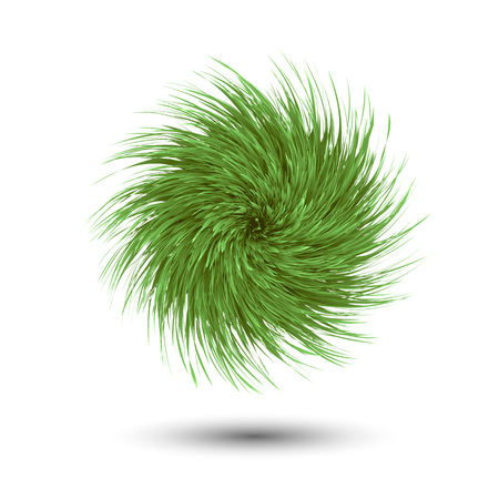 Fluffy ball rolling. Cartoon plant tumbleweeds. Vector illustration.のイラスト素材