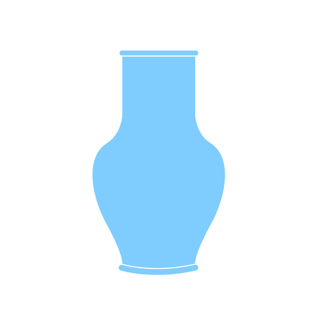 Decanter Greek amphora. Pitcher, vessel flat icon. Pitcher outline. Vector illustrationのイラスト素材