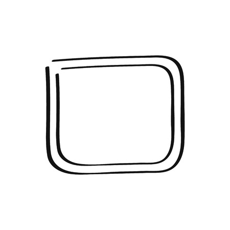 vector grunge frame brush strokes. Frames vector rectangular sketchのイラスト素材