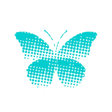 pattern with butterflies. Butterfly effect pointillism. Vector Eps 10のイラスト素材
