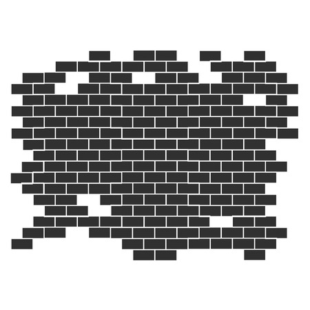 Background texture vector-brick wall broken on the edges.のイラスト素材
