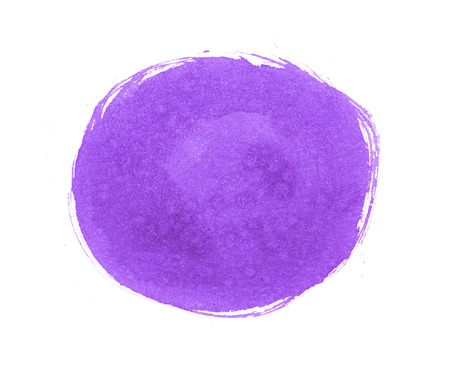 Oval stain, smear of paint. Round ink spot Isolatedの写真素材