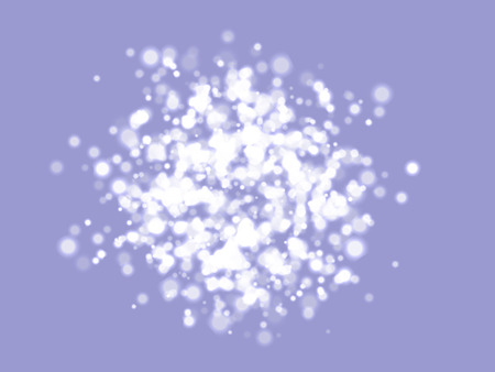 A cluster of glowing lights of different sizes. Blurred lights. The city lights at night. On violet background. Vector illustrationのイラスト素材