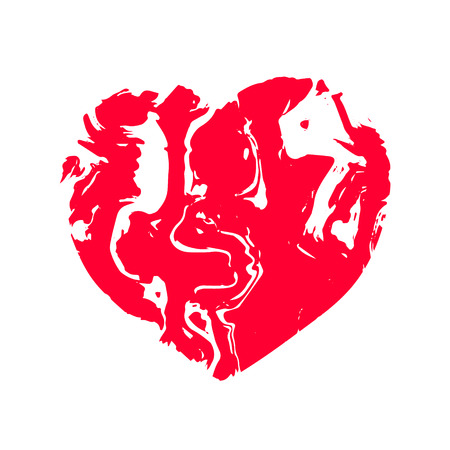 Heart, texture stone marble fabric. Vector illustrationのイラスト素材