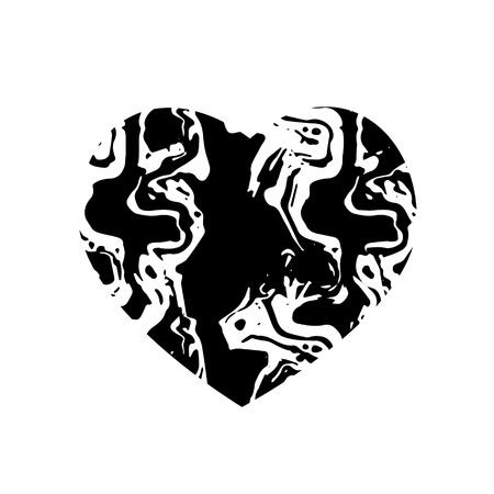 Heart, texture stone marble fabric. Vector illustrationのイラスト素材