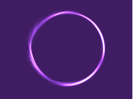 Night Club Neon Sign. Electric Banner Design . Neon Abstract Circle with Flares and Sparkles.Vector Illustrationのイラスト素材