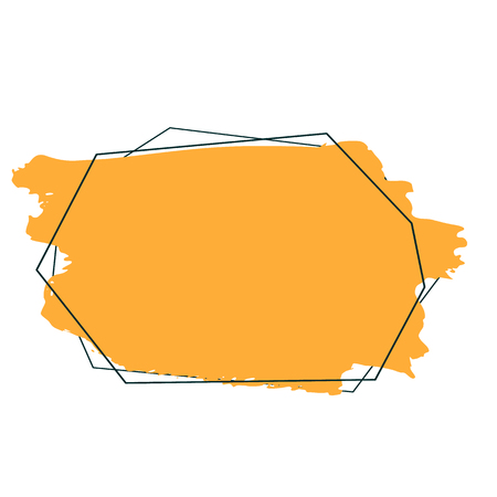 Abstract background. Ink brush strokes with rough edges. Vector frameのイラスト素材