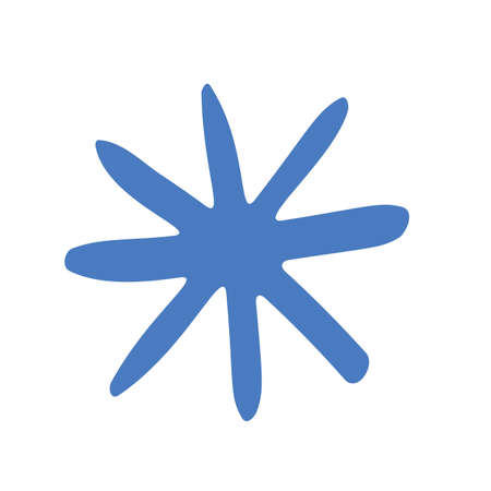 Set of snowflakes, winter holiday decoration. Vector sketchのイラスト素材