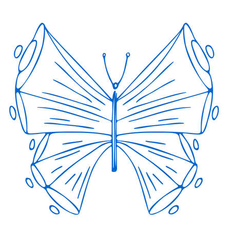 Butterfly vector iconのイラスト素材