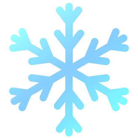 Snowflake Icon graphic. A beautiful blue snowflake with a gradientのイラスト素材