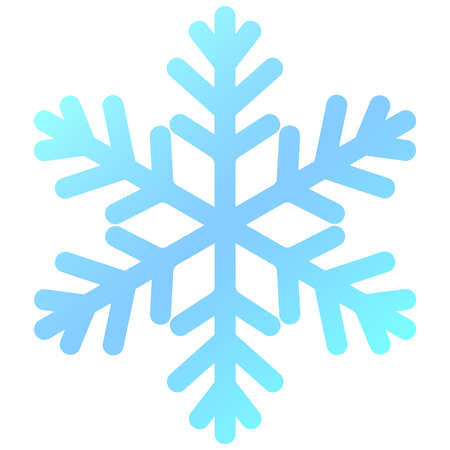 Snowflake Icon graphic. A beautiful blue snowflake with a gradientのイラスト素材