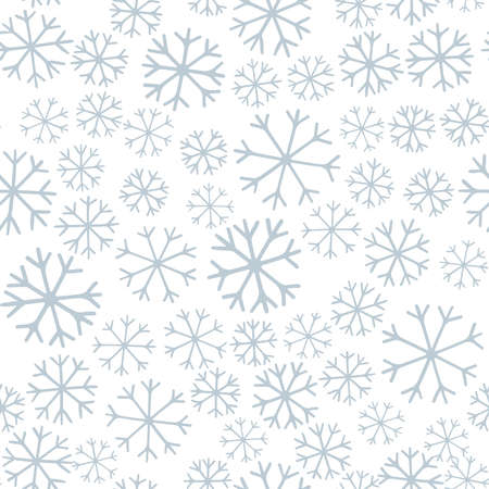 snowflakes seamless doodle pattern, vector backgroundのイラスト素材
