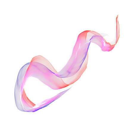 Abstract transparent figure. Aerial flying flame, smoke, bright colored fog. Multicolor