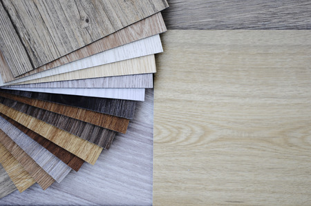 Set of wooden laminated construction planks