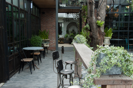 Bangkok, Thailand- June 5,2017 : Keaw Kai Ka Coffee Shop and Cafe Restaurant. Interior Relaxation Conceptのeditorial素材