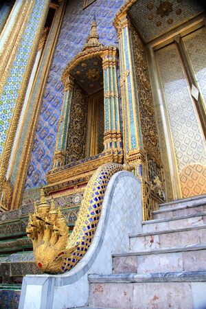 Stairs at the Grand Palace, Bangkok, Thailandの写真素材