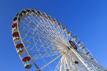 Flower Wheel  Blumenrad , the ferris wheel at Wiener Prater Amusement Park in Vienna のeditorial素材