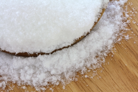 Closeup photo of fine Magnesium sulfate  Epsom salts の写真素材