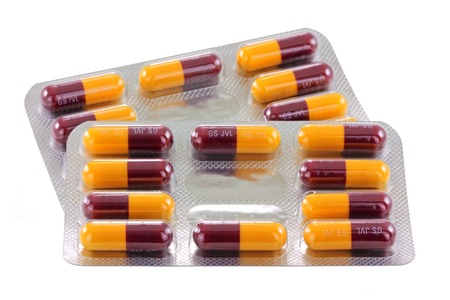 BANGKOK, THAILAND - MARCH, 2014 - Packages of Amoxicillin capsules on March 2, 2014 in Bangkok, Thailand  Amoxicillin is a penicillin antibiotic medicine that treats infections caused by certain bacteria のeditorial素材