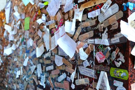 A wall full of names and love declaration near Juliet's house in Verona Italy on September 13 2014. Romeo and Juliet is a tragedy written by William Shakespeare.のeditorial素材
