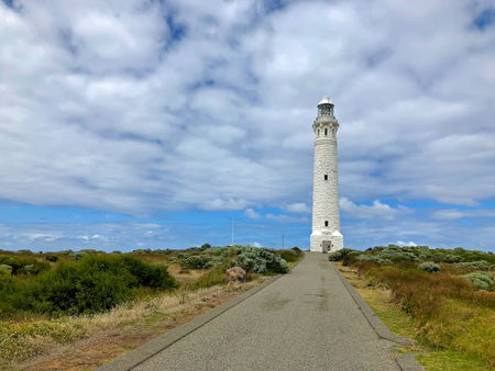 Cape Leeuwin Lighthouse on on headland of Cape Leeuwin, south-westerly point of the Western Australiaの写真素材