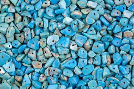 Blue turquoise Chip Stone beads with hole to make jewelry craft