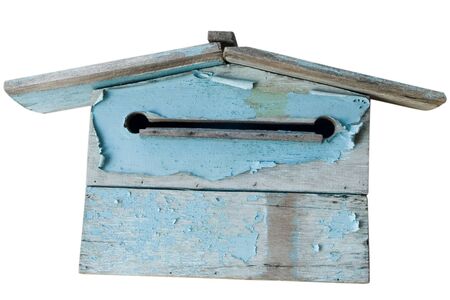 old letter box on white backgroundの写真素材