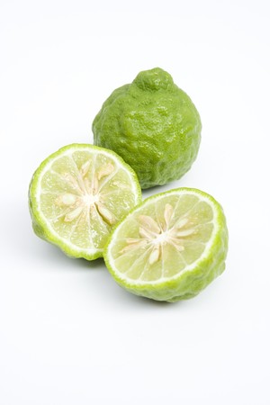 Citrus hystrik tasty like lemon on whiteboardの写真素材