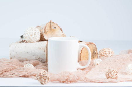 Nutral Christmas home decorの写真素材