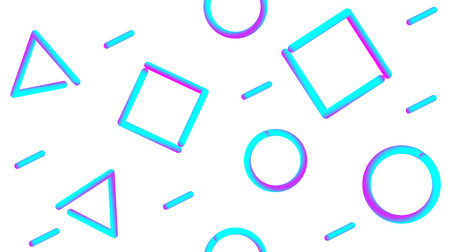 Colorful seamless pattern memphis style. Neon effect