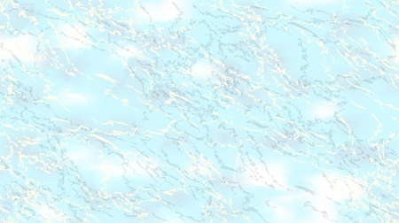 Seamless marble vector texture. Blue marble with gold veins. Marble effect. Graceful background. Rectangular tile.のイラスト素材