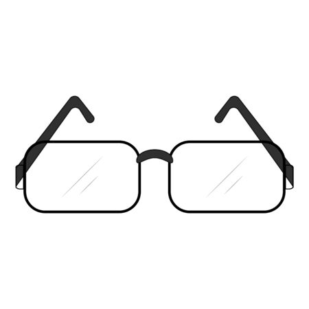 Men's glasses vector flat icon. Isolated on white background.のイラスト素材