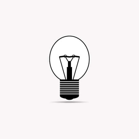 Light bulb icon. Outline vector icon. Isolated vector illustration.のイラスト素材