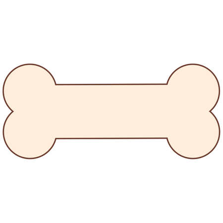 Big pink bone. Theme for dogs and other animals. Vector clipart. Illustration Ð¾n blank white background.のイラスト素材