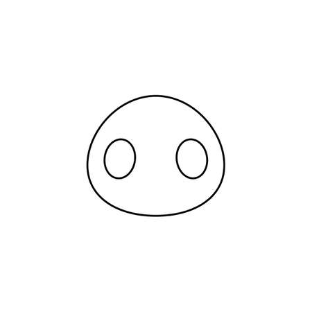 Vector of Outline and line of pig nose. - ID:168399632 - Royalty Free ...