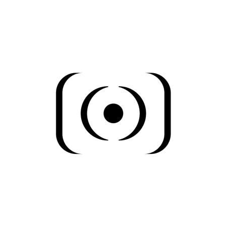 Photo camera icon. Vector symbol on blank background.のイラスト素材