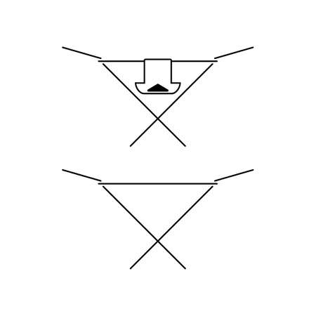 Clothes drying rack. Stand for dryer clothes. Isolated vector illustration on empty background.のイラスト素材