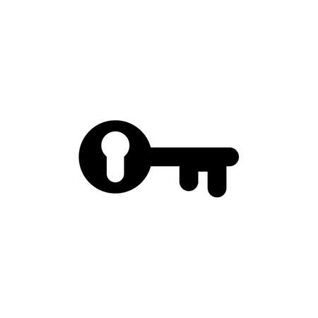 Vintage old key with keyhole. Vector illustration.のイラスト素材