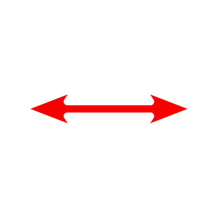 Red double arrow, pointer. vector illustration.のイラスト素材