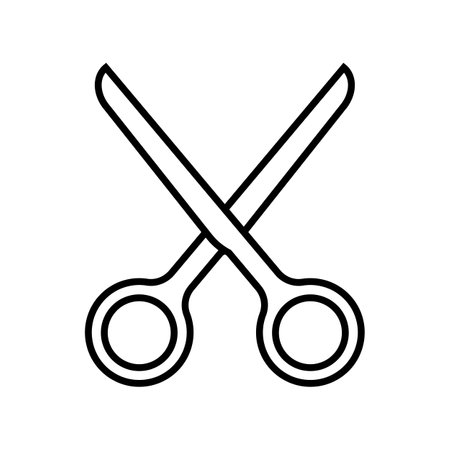 Open scissors icon. Vector illustration on white background.のイラスト素材