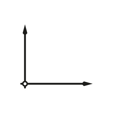 Two long thin clock hands.のイラスト素材