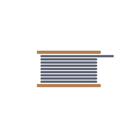 Wire icon with reel. Cord and spool.のイラスト素材