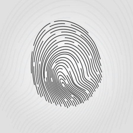 Fingerprint of the hand. Vector illustration on a light background.のイラスト素材