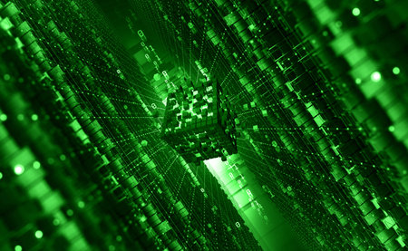 artificial intelligence. computer mind. Quantum processor abstract concept 3d illustration. Digital Brain and Future Technologiesの写真素材