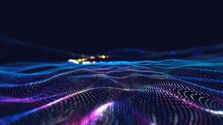 neural networks. Cyber city, digital technology and information security. Big data concept 3D...