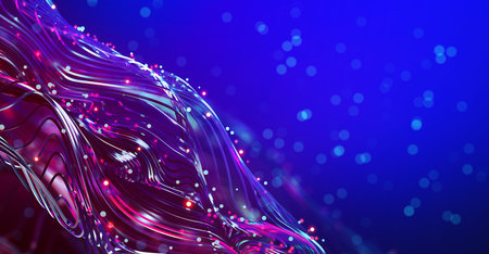 Medical research, microbiology and high technology innovation. 3D illustration of a neural network in plexus of big dataの写真素材